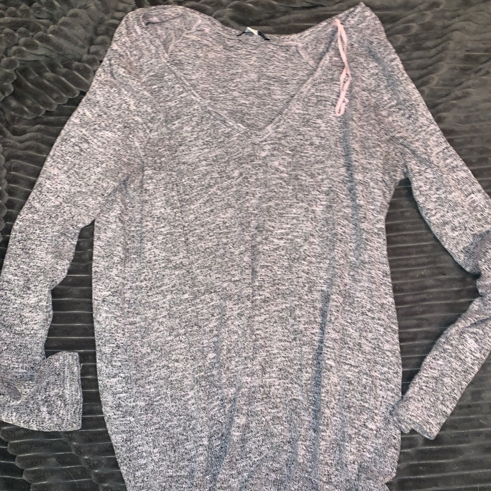 gray oversized sweater